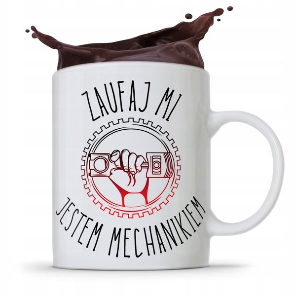 Kubek Dla Mechanika Zaufaj Mi Jestem Mechanikiem Z Nadrukiem Ze Zdjęciem zdjęcie 1