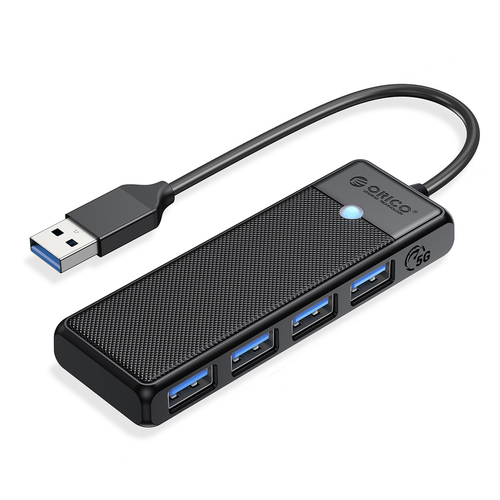 Orico Hub USB-A 4 porty USB-A 3.0 5 Gbps czarny na Arena.pl