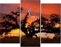 90CM 70 ZEGAR 3 ELEM DĄB ZACHODZĄCYM SŁOŃCU DON MCCULLOUGH SCIENNY DRUK