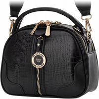 Torebka Monnari Kuferek Tłoczenie Croco Czarna Listonoszka Elegancka