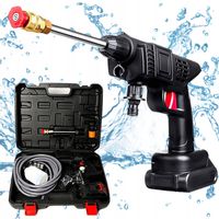 Mocna MYJKA CIŚNIENIOWA akumulatorowa ZESTAW ogrodowy PISTOLET do mycia HIT