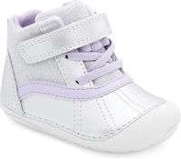 Adidaski buciki buty dziecięce na rzep rozmiar 18 srebrne fioletowe