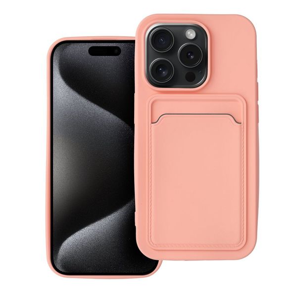 Futerał CARD CASE do IPHONE 15 Pro różowy zdjęcie 1
