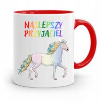 Kubek Czerwony Dla Dzieci Najlepszy Przyjaciel Z Nadrukiem Ze Zdjęciem