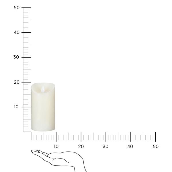 Świeca LED 20cm kremowa zdjęcie 3