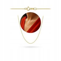 ZŁOTY ŁAŃCUSZEK PANCERKA 585 GŁADKA 42 CM KRÓTKI SUPER LEKKI CIENKI