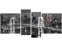 120CM 55 OBRAZ 4 ELEM TOKYO MOST TĘCZOWY ŚCIENNY