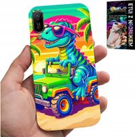 ETUI DO HUAWEI Y6 2019 - DINOZAUR W CIĘŻARÓWCE WZORY DLA DZIECI