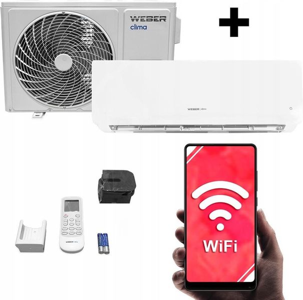 Klimatyzator ścienny WEBER CLIMA Q 2,6 kW + WiFi + 4D zdjęcie 1