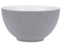 Miseczka salaterka porcelanowa 590 ml szara matowa wypukły ryflowany