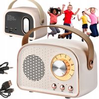 BEZPRZEWODOWY GŁOŚNIK BLUETOOTH PRZENOŚNY RADIO FM USB MP3 RETRO