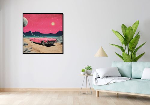 Plakat 90x90cm Kabriolet W Kosmosie na Arena.pl
