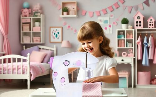 PRAWDZIWA MASZYNA DO SZYCIA DLA DZIECI + IGŁA NICI OSŁONA NA DZIEŃ DZIECKA na Arena.pl