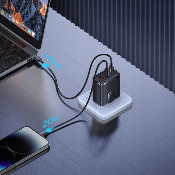 Ładowarka Baseus Cube Pro Fast GaN5 2C+U 65W USB-C zdjęcie 13