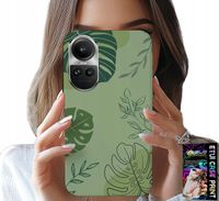 ETUI DO OPPO RENO10 PRO 5G - ZIELONE LIŚCIE ROŚLINNE WZORY PLECKI