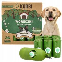 WORECZKI NA PSIE ODCHODY 540 SZTUK BIODEGRADOWALNE WORKI NA KUPY BIO + ETUI