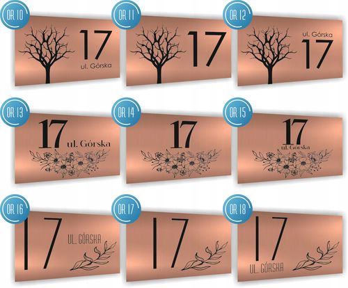 Tabliczka Tablica ADRESOWA biała DIBOND 20x15 numer domu ulica GÓRY na Arena.pl