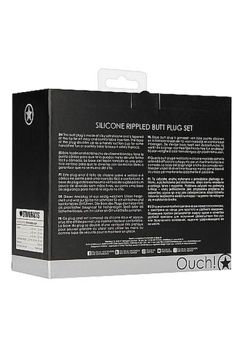 Rippled Butt Plug Set - Black na Arena.pl