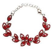 Bransoletka czerwona boho elegancka wyjściowa KOKONET 1-0116