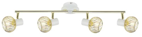 Oslo listwa 4x40W E14 biały/złoty na Arena.pl