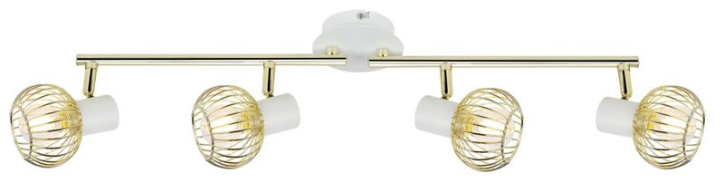 Oslo listwa 4x40W E14 biały/złoty zdjęcie 3