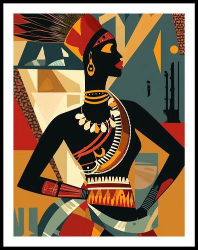 Plakat 50x65cm Afrykańska Mozaika na Arena.pl