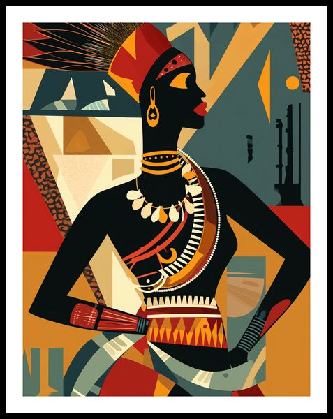 Plakat 50x65cm Afrykańska Mozaika zdjęcie 3