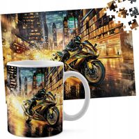 ZESTAW KUBEK + PUZZLE 110EL - MOTOR MOTOCYKL
