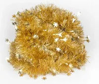 ŁAŃCUCH CHOINKOWY ZŁOTY długi 6m girlanda świąteczna śnieżynka 10cm