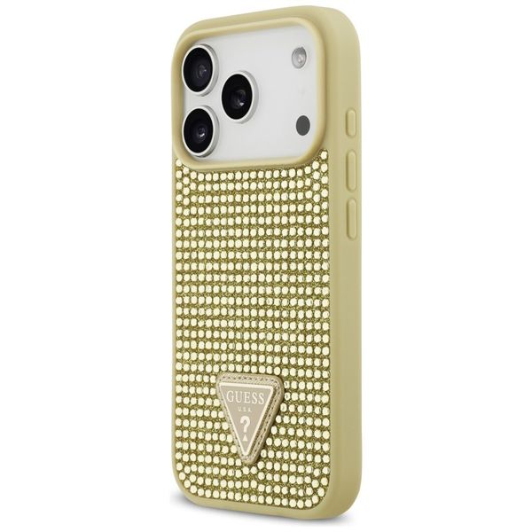 Etui Guess Rhinestone Triangle Logo do iPhone 17 Pro złoty zdjęcie 2