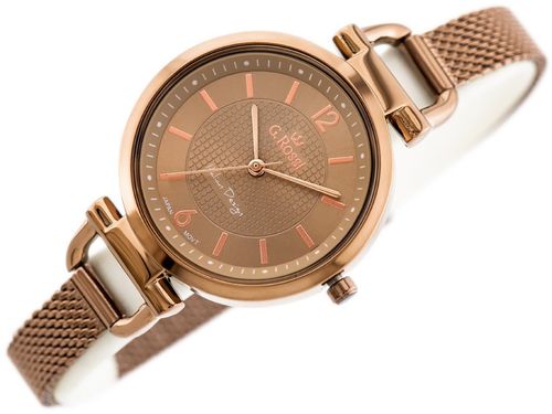 ZEGAREK G. ROSSI - LESTI - 3652B (zg772g) - copper + BOX na Arena.pl