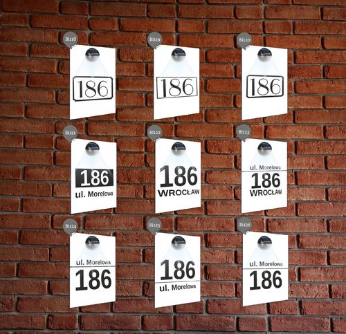 biała TABLICZKA ADRESOWA lampka led pionowa dibond numer domu 40x30 na Arena.pl