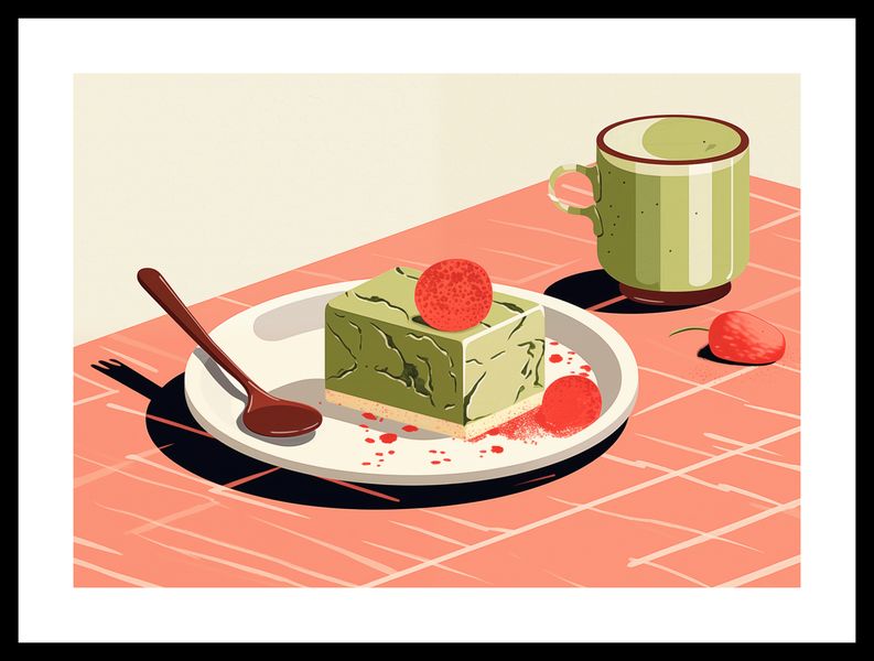 Plakat 42x29,7cm Deser Matcha zdjęcie 3