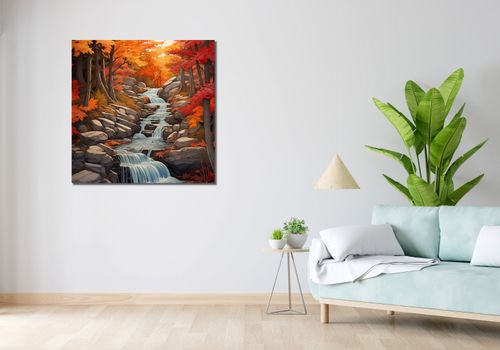 Obraz 90x90cm Jesienne Wodospady na Arena.pl
