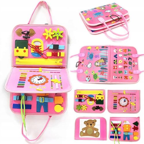 Tablica manipulacyjna SENSORYCZNA edukacyjna kreatywna dla dzieci ZEGAR na Arena.pl