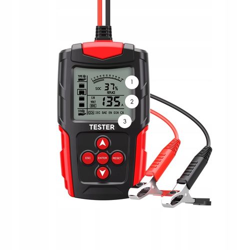 Cyfrowy Tester Akumulatora Miernik do Baterii Akumulatorów 12V 24V LCD na Arena.pl