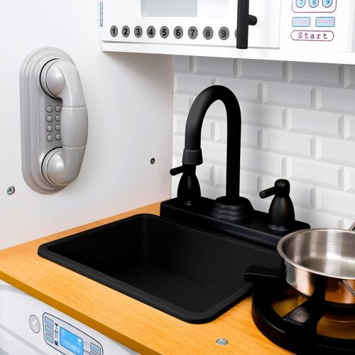 DUŻA KUCHNIA DREWNIANA XXL dla Dzieci EDUKACYJNA AKCESORIA+oświetlenie LED na Arena.pl