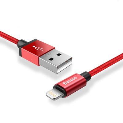 Kabel Baseus Antila Lightning 1m 2.4A MFI - czerwony na Arena.pl