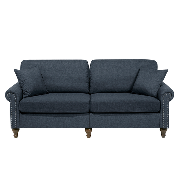 Sofa 3-osobowa ciemnoszara OTRA zdjęcie 1
