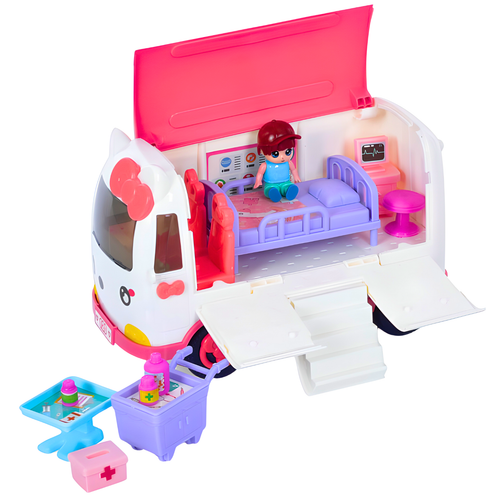 Ambulans Rozkładany Karetka Lekarz Pacjent Zestaw z Akcesoriami Pojazd na Arena.pl