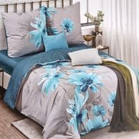 Pościel ELWAY satyna bawełniana 160x200cm KWIATY