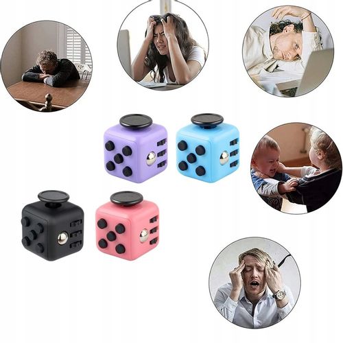 4X HAND CUBE KOSTKA ANTYSTRESOWA FIDGET CUBE TOYS przyciski pokrętła w dłoń na Arena.pl