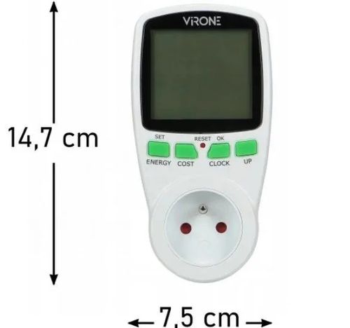 WATOMIERZ LICZNIK ENERGII MIERNIK ZUŻYCIA POBORU PRĄDU WOLTOMIERZ 2 TARYFY na Arena.pl