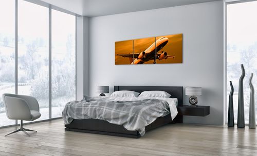 Obraz Na Płótnie - Samolot Start - 150X50 Cm - Ca150X50-0368 na Arena.pl