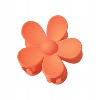 Piękna spinka klamra akrylowa kwiatek matowy 7cm pomarańczowy
