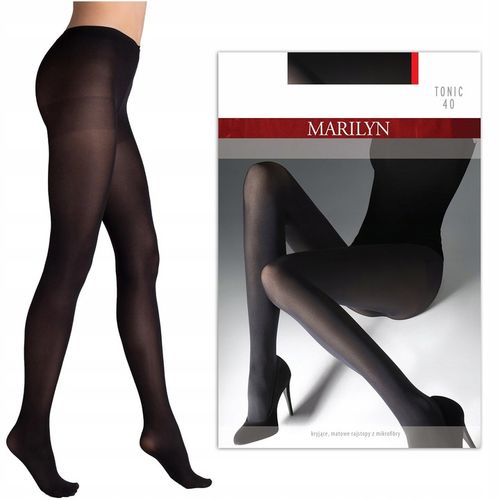 MARILYN Matowe elastyczne rajstopy tonic 40 NERO 2 na Arena.pl