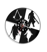 Zegar ścienny z płyty winylowej Assassin's Creed 16.3