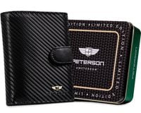 skórzany portfel na karty carbon - peterson