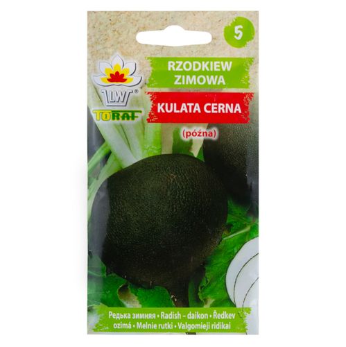 Rzodkiew Czarna Kulata Cerna 5G Nasiona Rzodkwi na Arena.pl
