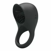 pretty love licking ring - silikonowy pierścień wibrujący usb czarny